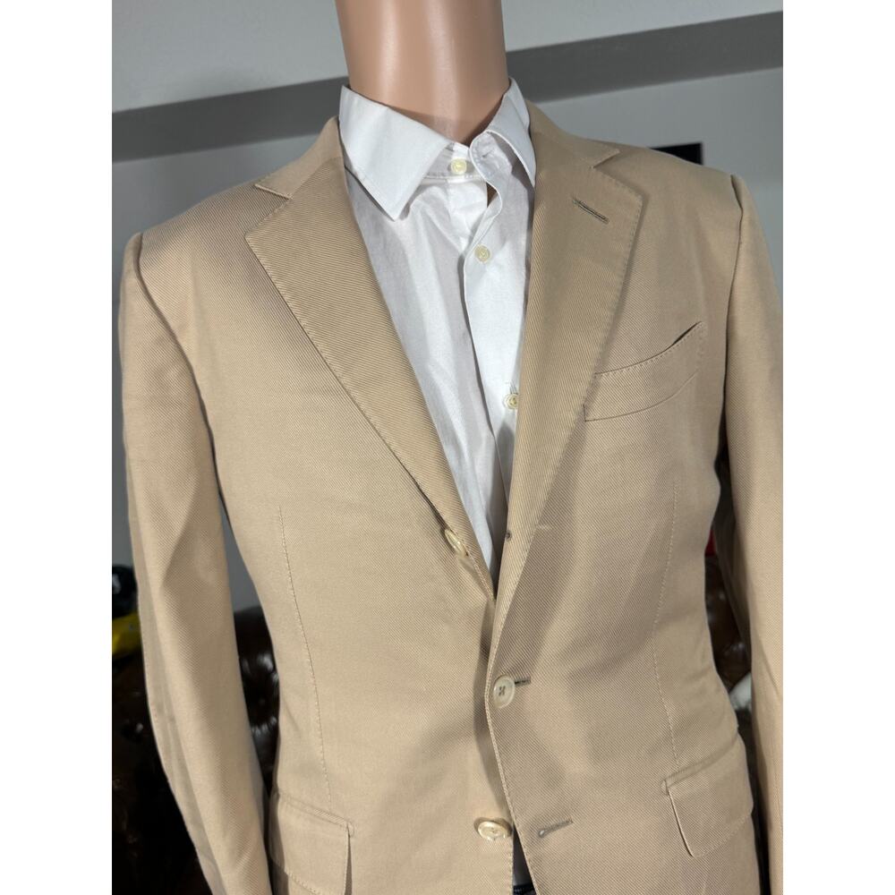 Tom Ford Khaki Cotton Blazer 48EU 38R US Notch Lapel Men's O'Connor Fit Y Summer